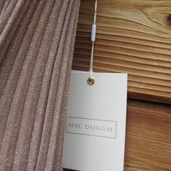 Mac Duggal 30725 Womens SHIMMER PLEATED V NECK GOWN Oscars - Picture 15 of 16